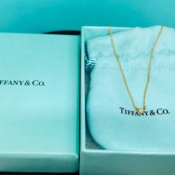 Tiffany & Co .12 carat Peretti diamond by the yard 18k necklace 16” - Picture 9 of 9